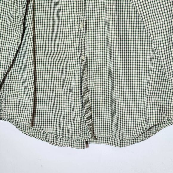 Gap Green Check Oxford Button Down Shirt Size XL Preppy Green Button Down Shirt