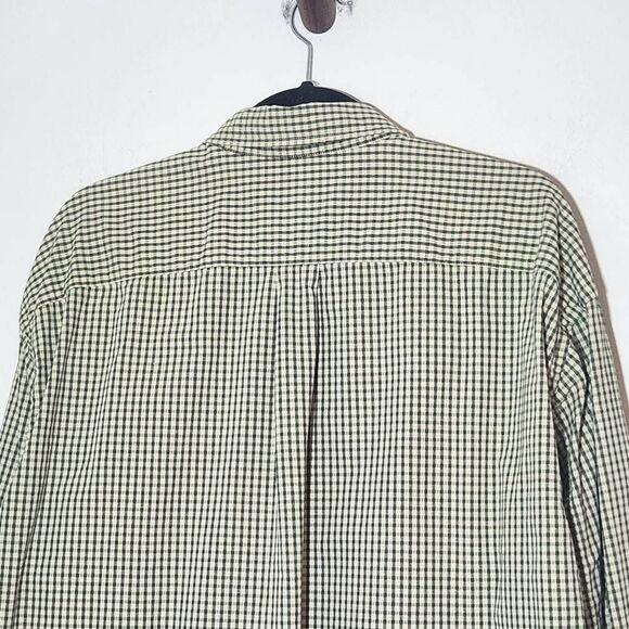 Gap Green Check Oxford Button Down Shirt Size XL Preppy Green Button Down Shirt