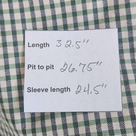 Gap Green Check Oxford Button Down Shirt Size XL Preppy Green Button Down Shirt