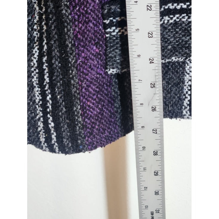 Canyon Creek Purple and Black Woven Baja Hoodie Pullover Size XL