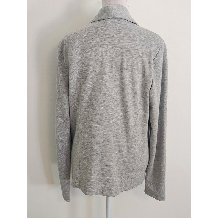 Lemon Tart Heather Gray Open Front Knit Cardigan Size Large