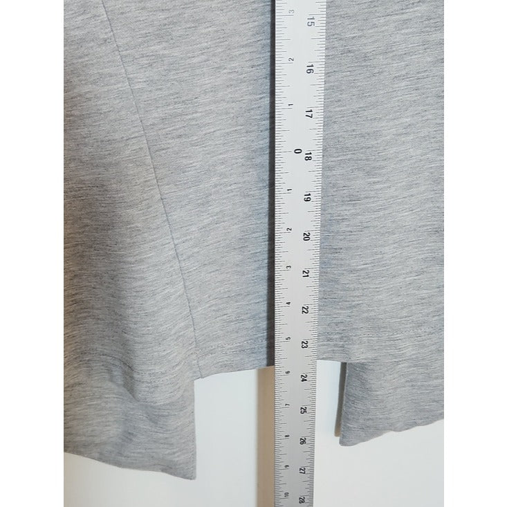 Lemon Tart Heather Gray Open Front Knit Cardigan Size Large