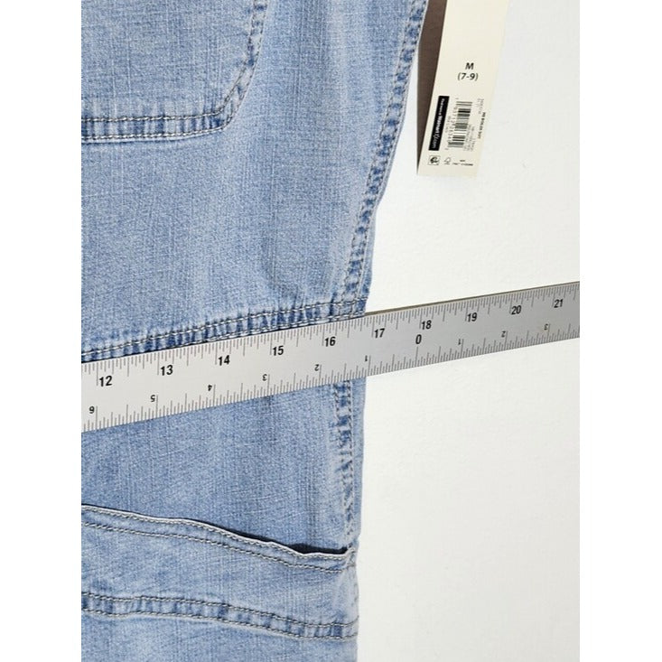 No Boundaries Light Wash Denim Jogger Jumpsuit Size Medium NWT