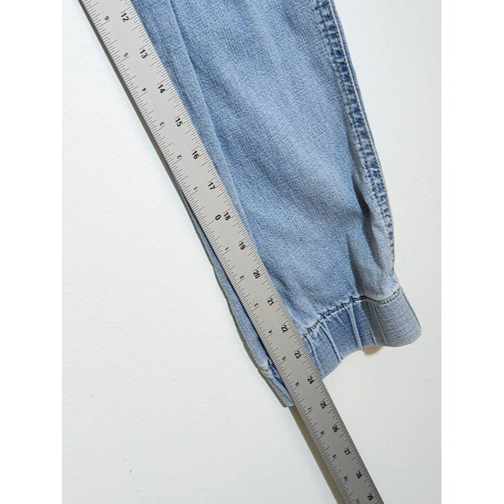 No Boundaries Light Wash Denim Jogger Jumpsuit Size Medium NWT