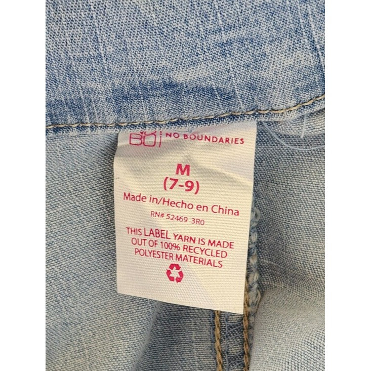 No Boundaries Light Wash Denim Jogger Jumpsuit Size Medium NWT