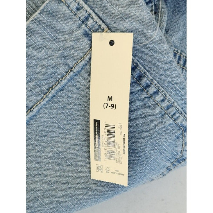 No Boundaries Light Wash Denim Jogger Jumpsuit Size Medium NWT