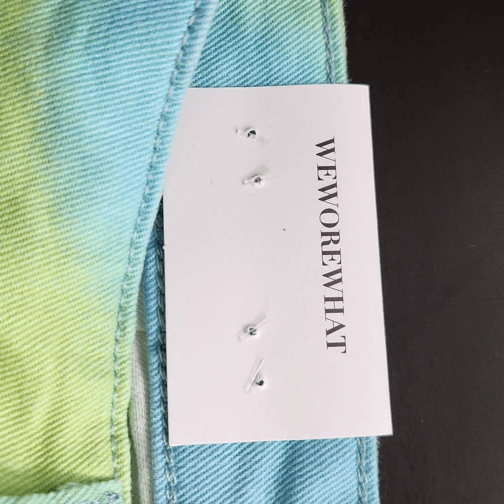 WeWoreWhat Tie-Dye Denim Cut Off Shorts NWT Size 26 Revolve jean shorts