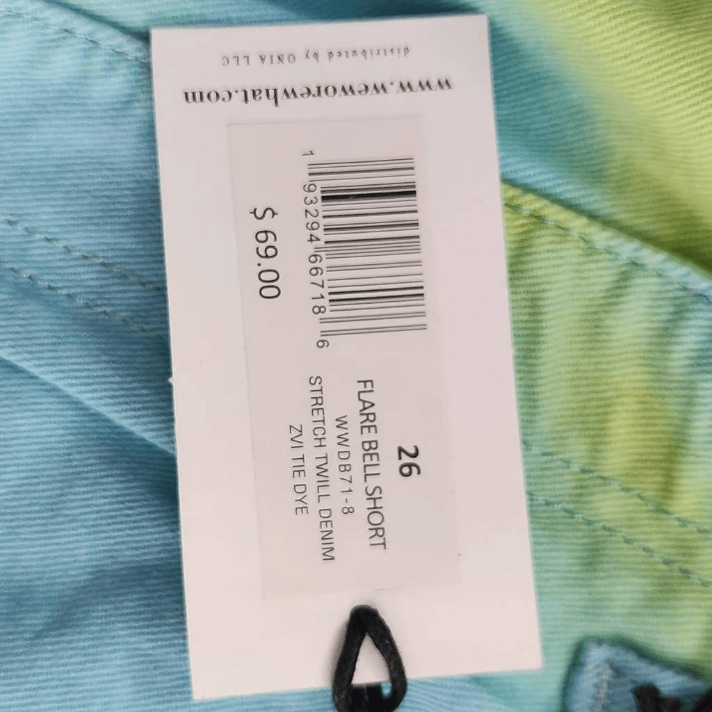 WeWoreWhat Tie-Dye Denim Cut Off Shorts NWT Size 26 Revolve jean shorts