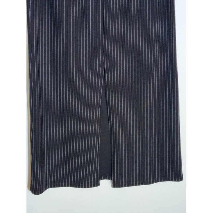 Rikki J Vintage Black Pinstripe Maxi Skirt Size Medium