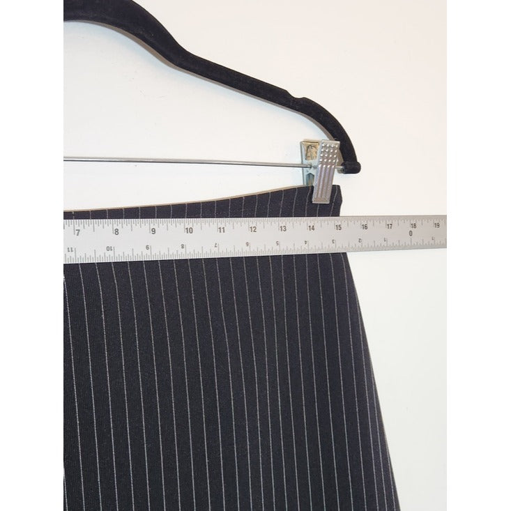 Rikki J Vintage Black Pinstripe Maxi Skirt Size Medium