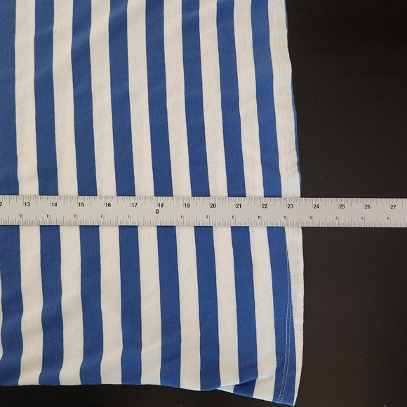 Old Navy Everywhere Tee Blue and White Stripe Short Sleeve Top Size XL