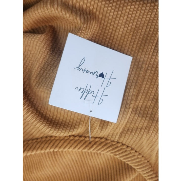 Mustard Gold Corduroy Shift Mini Dress Size Medium NWOT