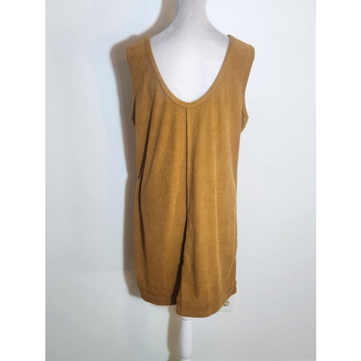 Mustard Gold Corduroy Shift Mini Dress Size Medium NWOT