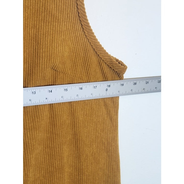 Mustard Gold Corduroy Shift Mini Dress Size Medium NWOT