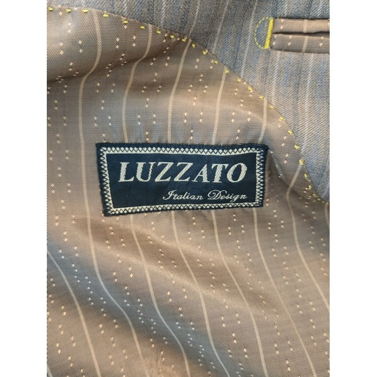 Luzzato Light Brown Striped Blazer Size 48 L