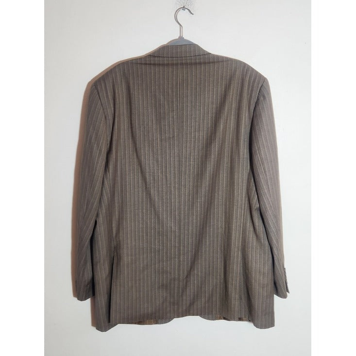 Luzzato Light Brown Striped Blazer Size 48 L