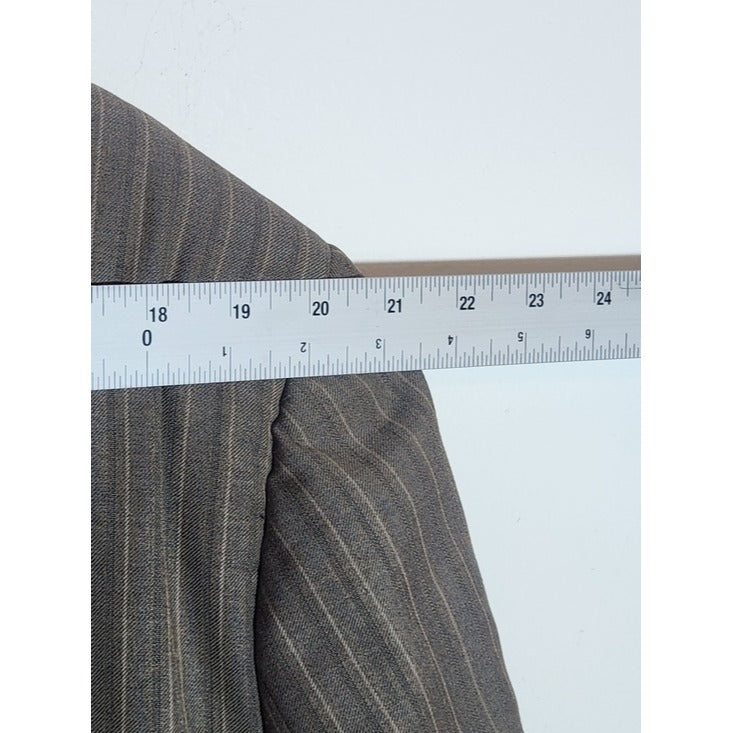 Luzzato Light Brown Striped Blazer Size 48 L