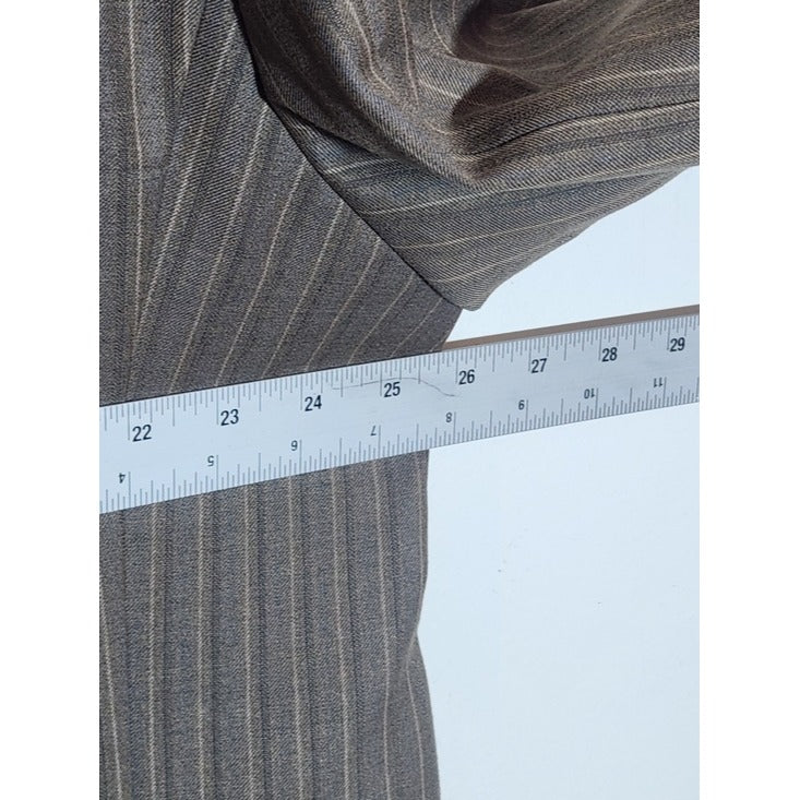 Luzzato Light Brown Striped Blazer Size 48 L