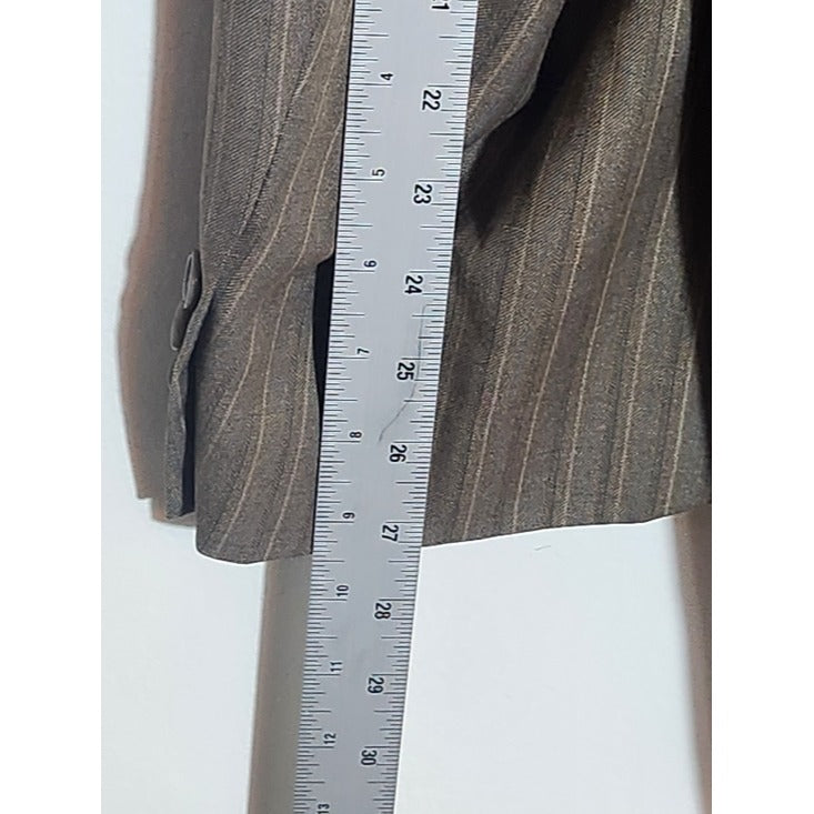 Luzzato Light Brown Striped Blazer Size 48 L
