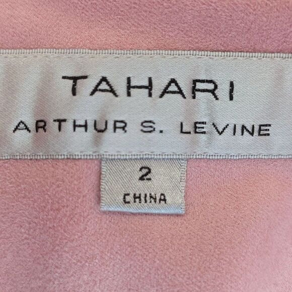 Tahari Faux Suede Pink Blazer Size 2 Tahari Pink Open Draped Cardigan