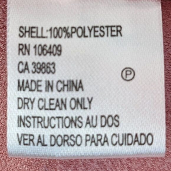 Tahari Faux Suede Pink Blazer Size 2 Tahari Pink Open Draped Cardigan