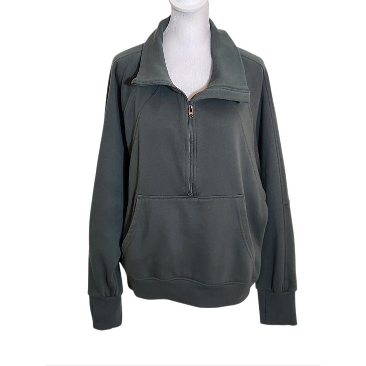 Reflex Green Half Zip Pullover Sweatshirt Size XL