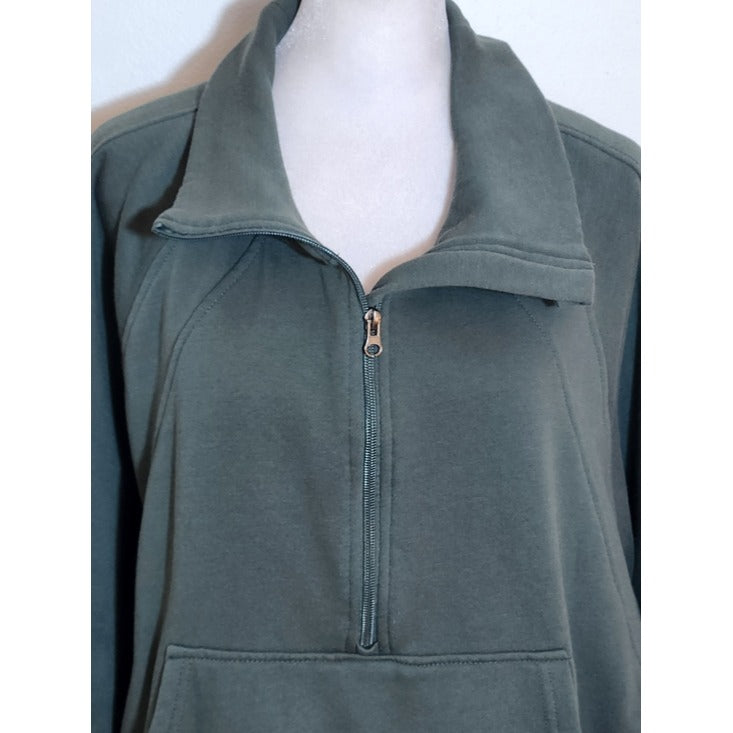 Reflex Green Half Zip Pullover Sweatshirt Size XL