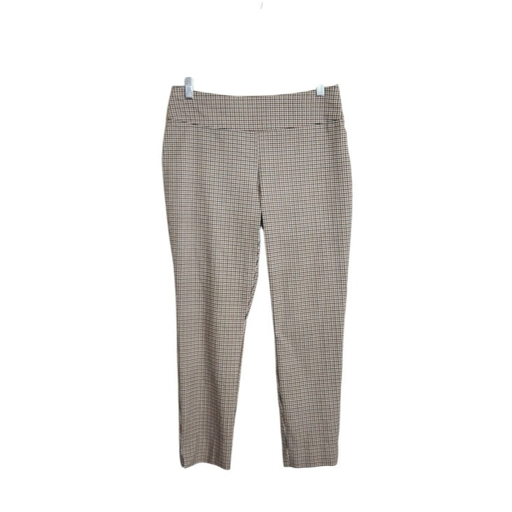 Cooper and Ella Brown and Black Plaid Slim Ankle Pants Size 8