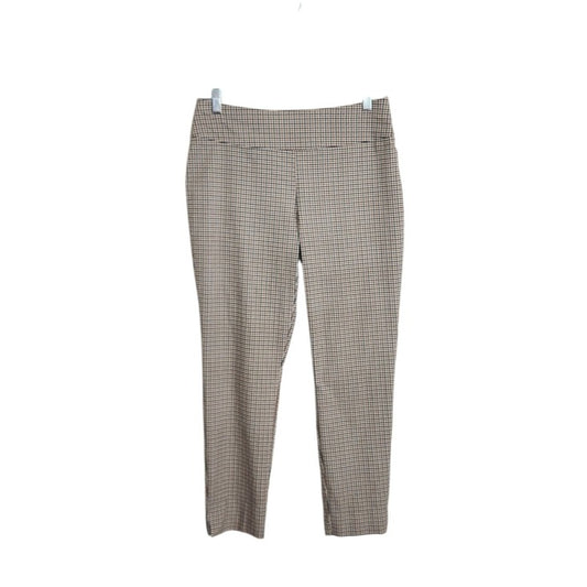 Cooper and Ella Brown and Black Plaid Slim Ankle Pants Size 8