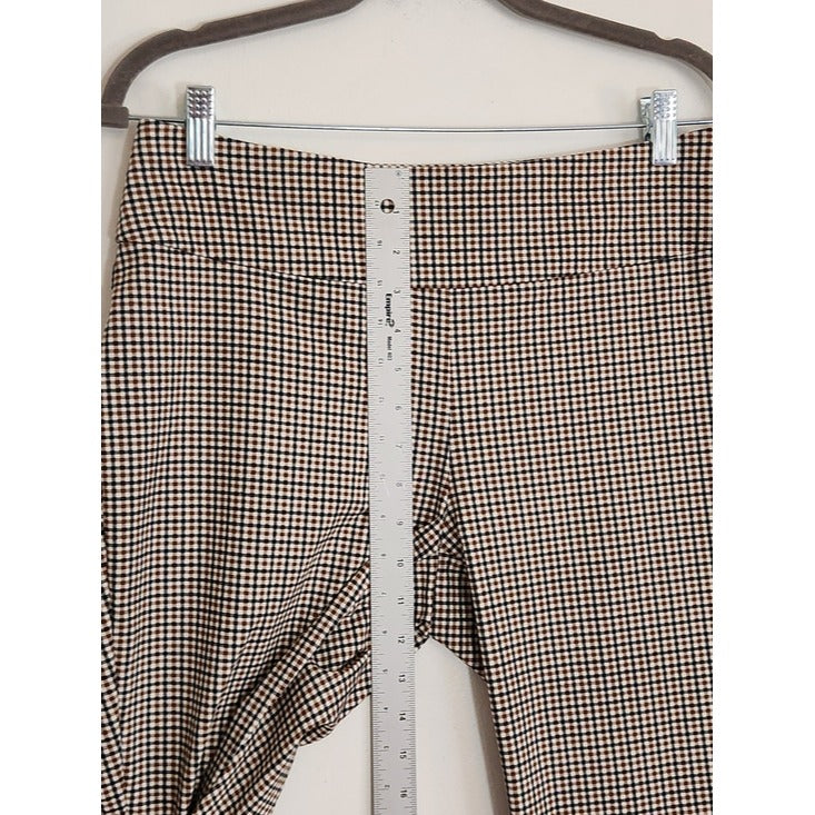 Cooper and Ella Brown and Black Plaid Slim Ankle Pants Size 8
