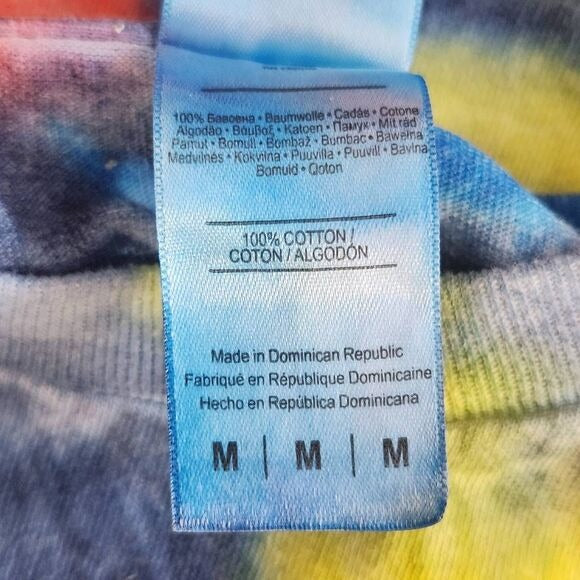 Colortone Tie-Dye Short Sleeve Tee Size Medium Unisex Tie-Dye T-Shirt