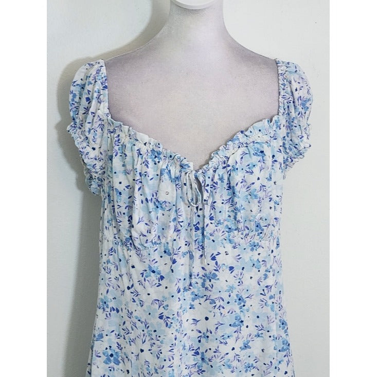 Aeropostale Blue Floral Print Mini Dress Size XL NWOT