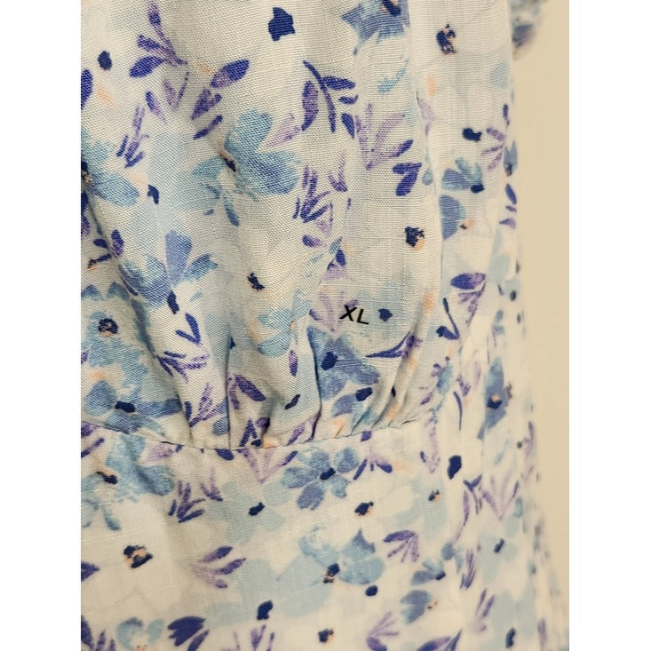 Aeropostale Blue Floral Print Mini Dress Size XL NWOT