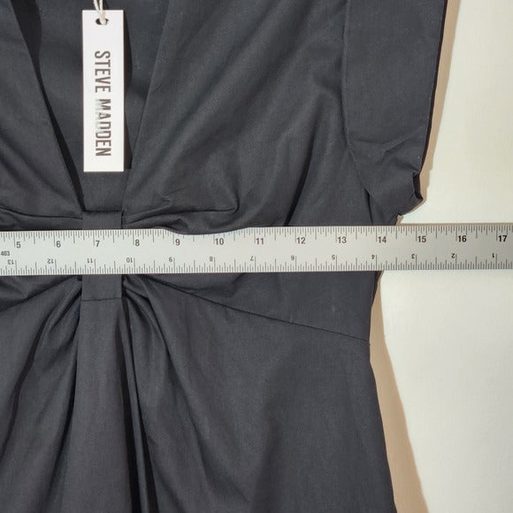 Steve Madden Black Cotton Mini Dress Size Small NWT Wedding Guest Dress