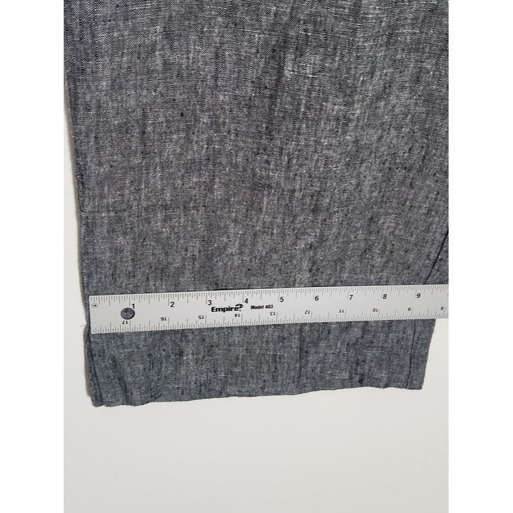 J. Jill Linen Gray Cropped Wide Leg Pants Size Medium