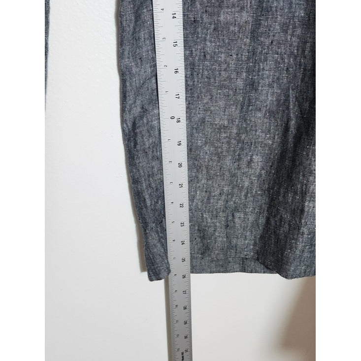 J. Jill Linen Gray Cropped Wide Leg Pants Size Medium