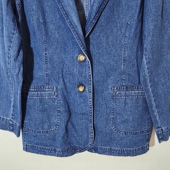 Orvis Women's Denim Blazer Size 18 Women's Jean Jacket