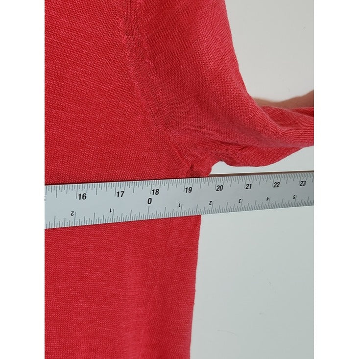 Tommy Bahama Coral Pink Linen Knit Open Cardigan Size Small