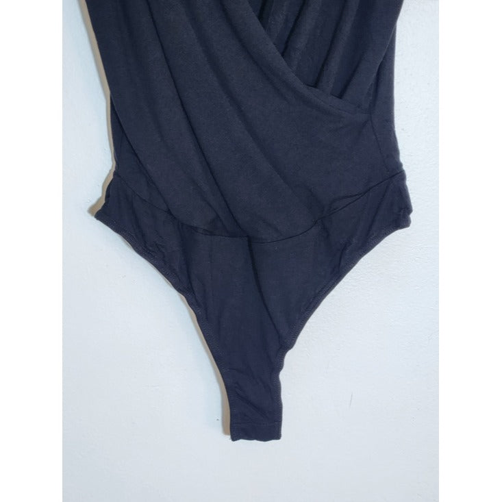 Lulus Black Sleeveless Draped Bodysuit Size Medium NWT