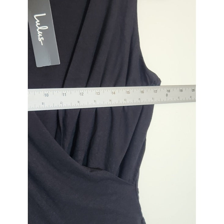 Lulus Black Sleeveless Draped Bodysuit Size Medium NWT