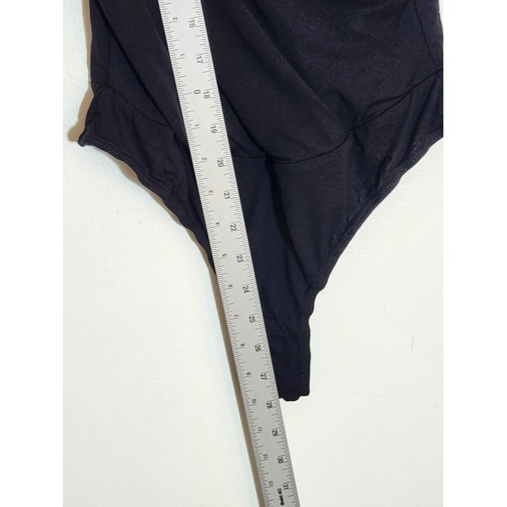 Lulus Black Sleeveless Draped Bodysuit Size Medium NWT