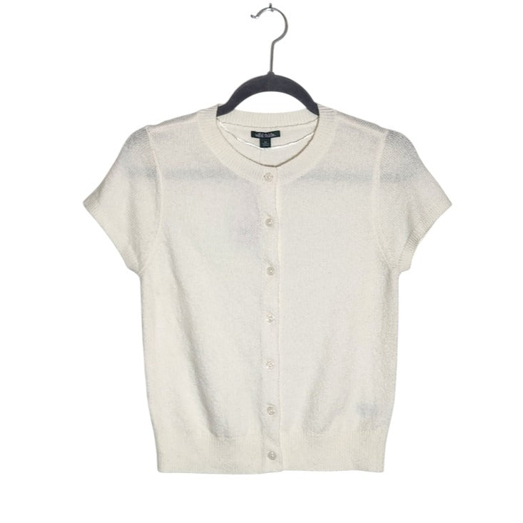 Wild Fable Cream Short Sleeve Button Down Cardigan Sweater Size XS NWT