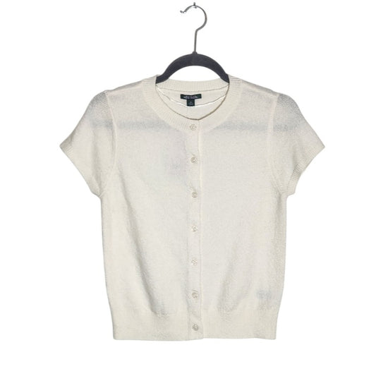 Wild Fable Cream Short Sleeve Button Down Cardigan Sweater Size XS NWT