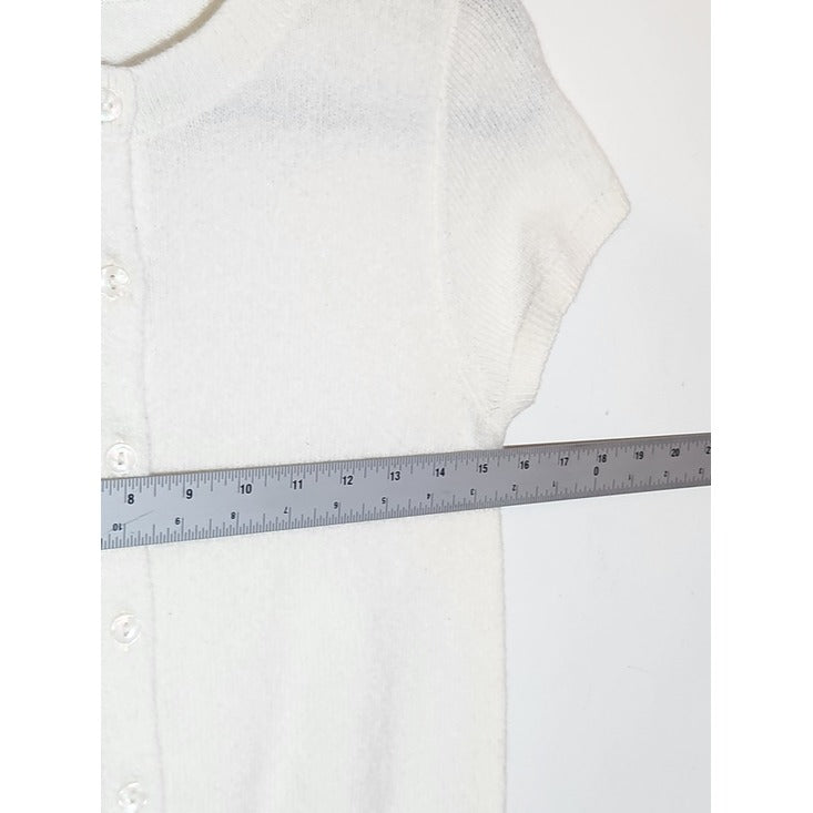Wild Fable Cream Short Sleeve Button Down Cardigan Sweater Size XS NWT