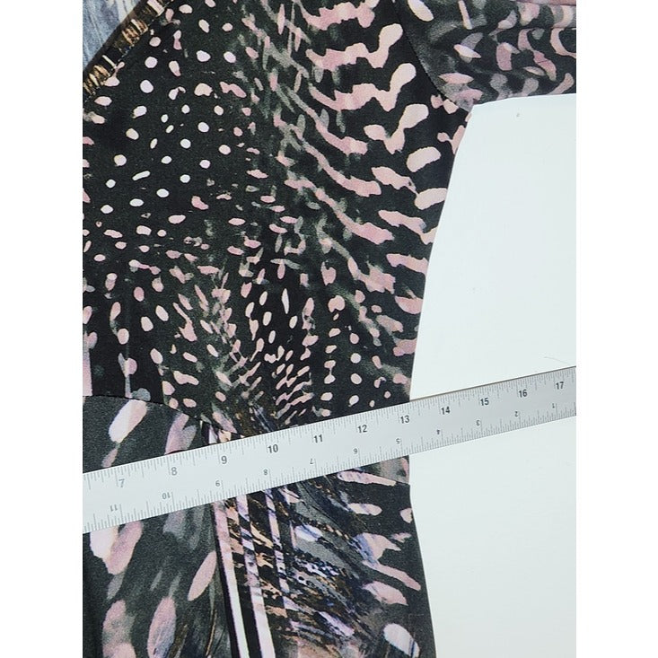 Venus Womens Multicolor Animal Print Mermaid Maxi Dress Size Small
