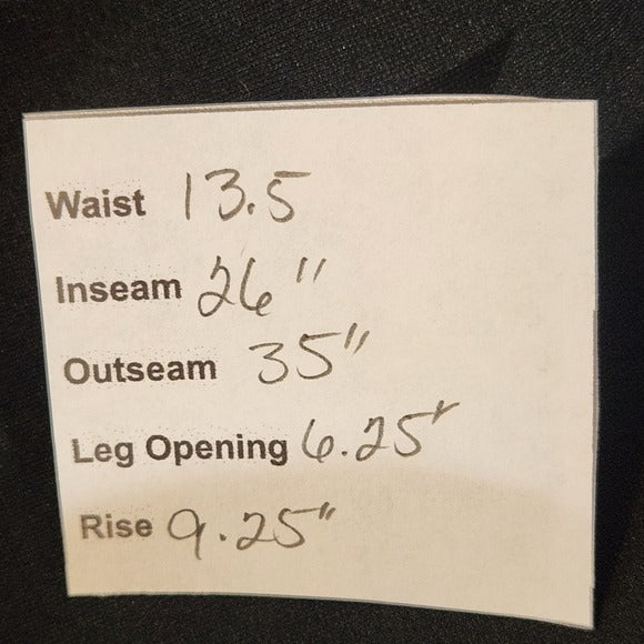 Kendall + Kylie Black Pull-on Ankle Pants with Slit Hemlines Size Medium