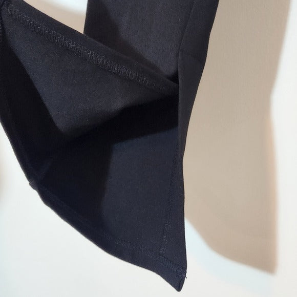 Kendall + Kylie Black Pull-on Ankle Pants with Slit Hemlines Size Medium