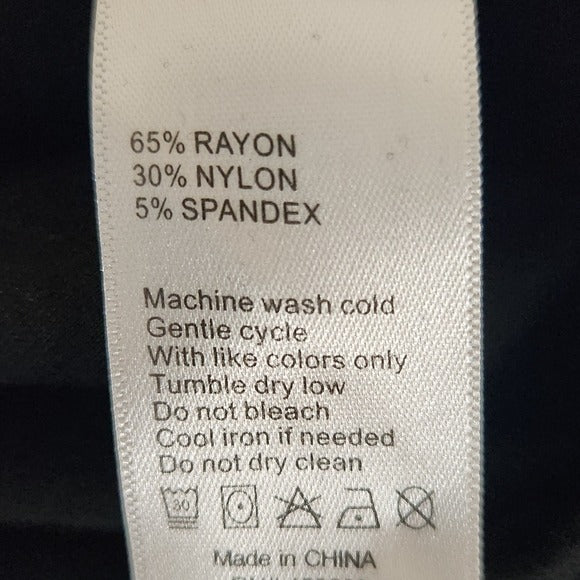 Kendall + Kylie Black Pull-on Ankle Pants with Slit Hemlines Size Medium