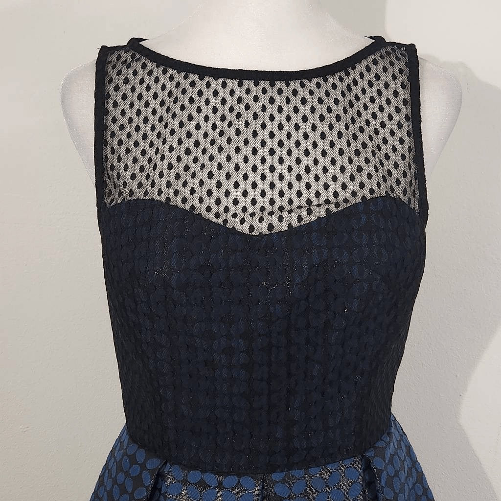 A.B.S. Allen Schwartz Blue Mini Cocktail  Dress Size 2 Wedding Guest Dress