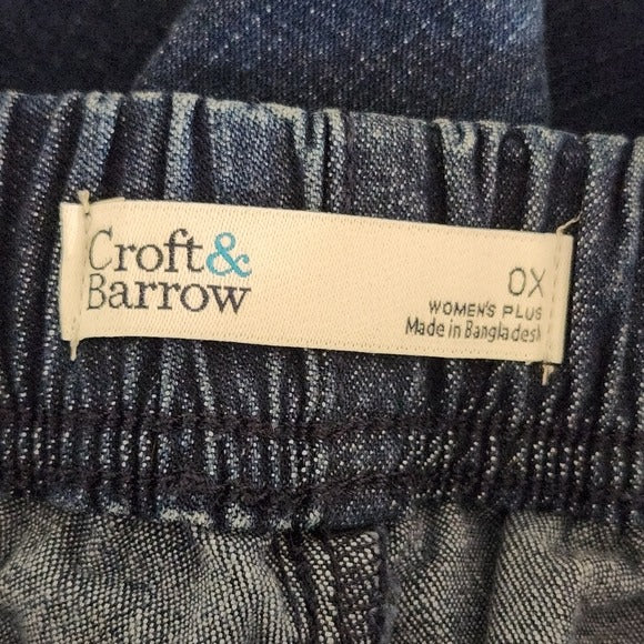 Croft & Barrow Dark Wash Women's Capri Jeans Size 0X